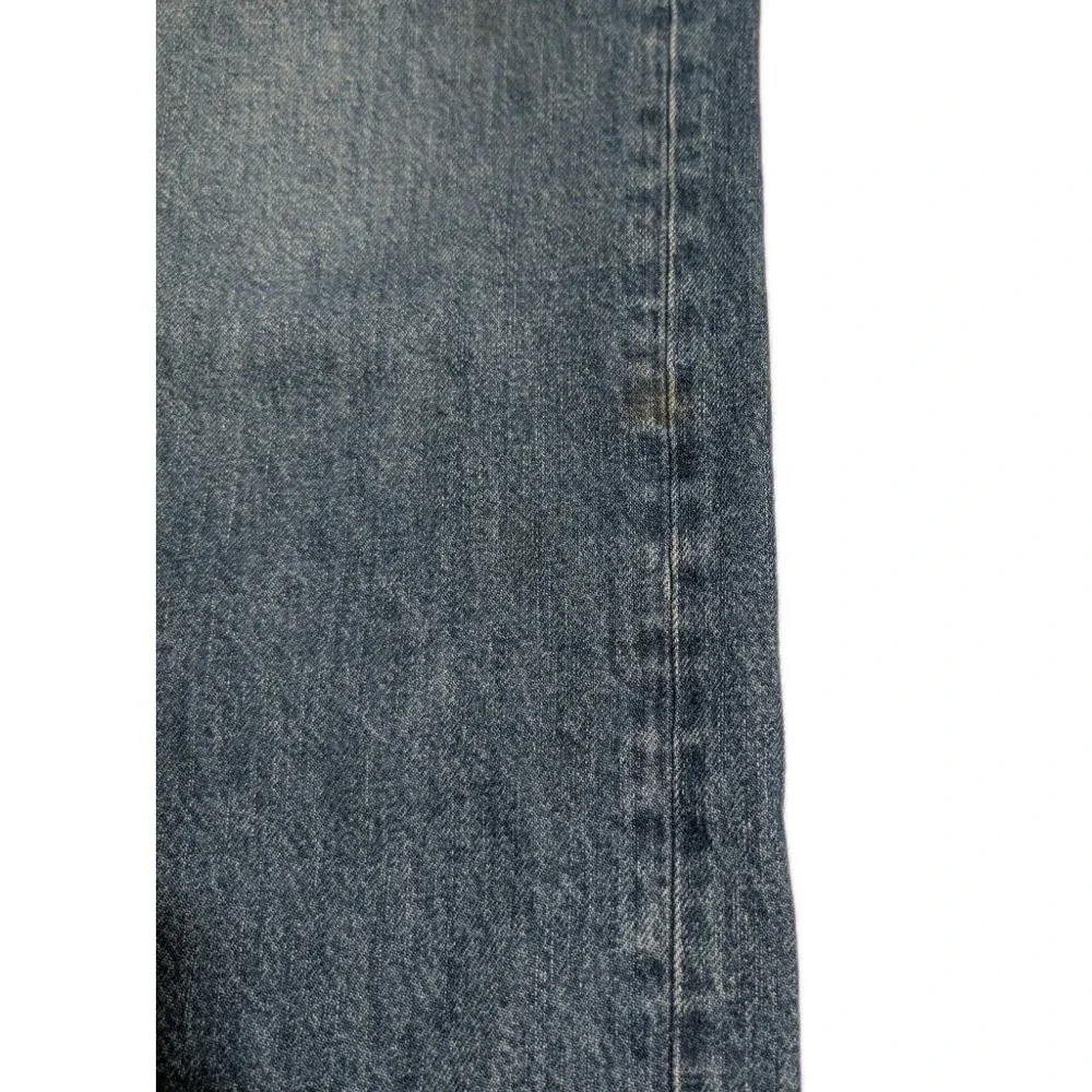 Madewell Low Slung Baggy Crop Jeans Womens 30 Raw Hem Wide Leg‎ Blue